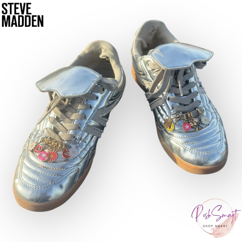 Steve Madden Madrid Silver Sneakers | Size 8.5 🌟👟